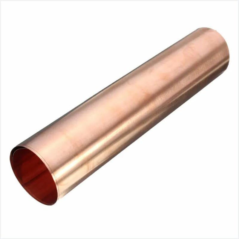 MTTHAHA Pure Copper Sheet Roll, Copper Flashing General Use or Roofing Flashing Roll - DIY (18Ga6 Width, 5FT) - Image 1